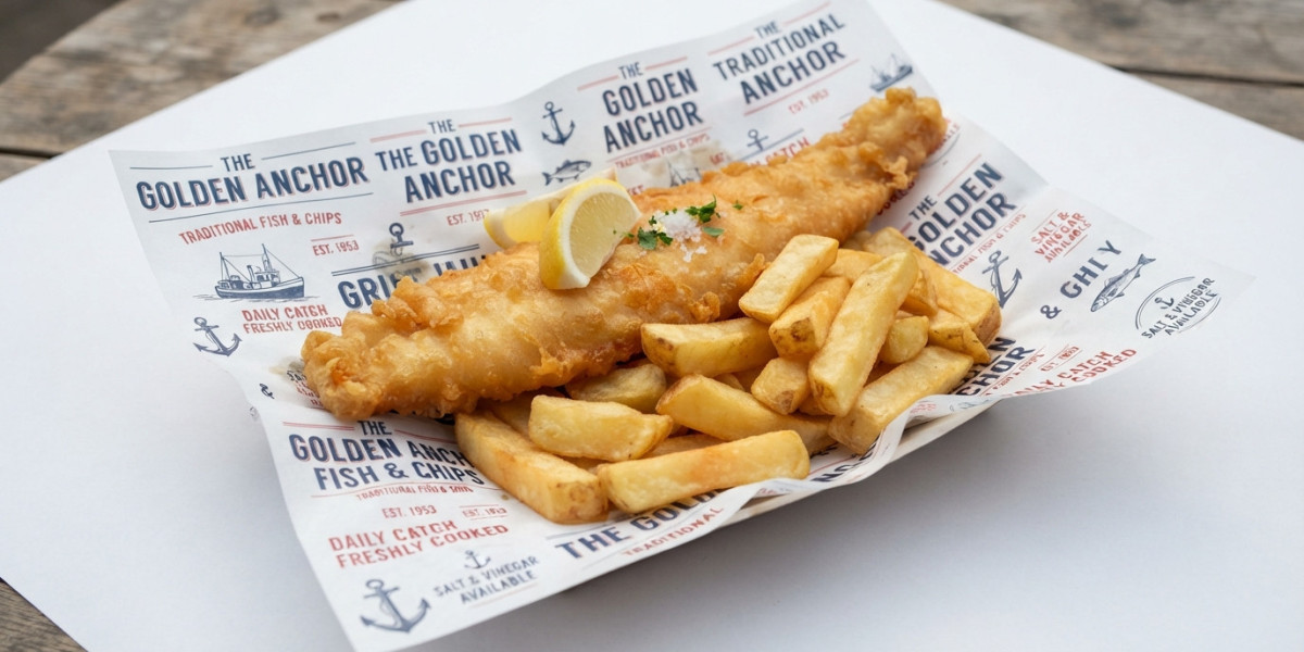 Custom Fish and Chip Paper | Branded Food Wrapping Paper